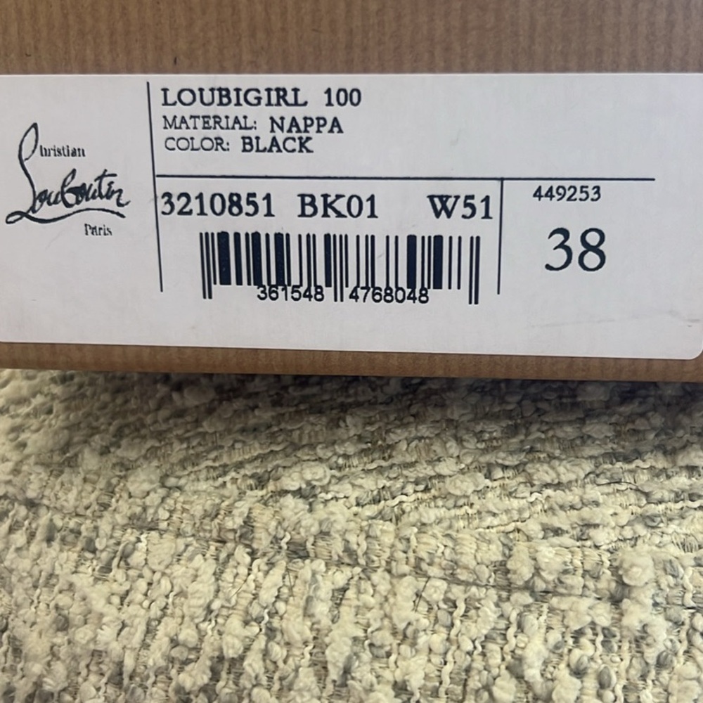 Christian Louboutin Black Nappa LoubiGirl 100